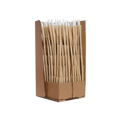 Dostosowane 109 mm wstępnie zwinięte szyszki Suche zioła Papier ryżowy Withe Brown
